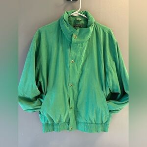 Vintage Saxony Green Bomber Jacket